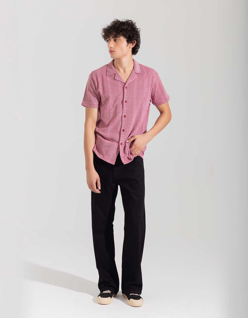 JACQUARD BUTTONDOWN SAFARI SHIRT